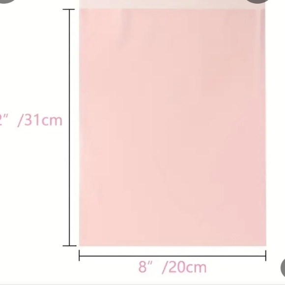 Plain Pink Polymailers 8 X 11, Qty 25 Self Adhesive Waterproof Holds Well - Picture 3 of 5
